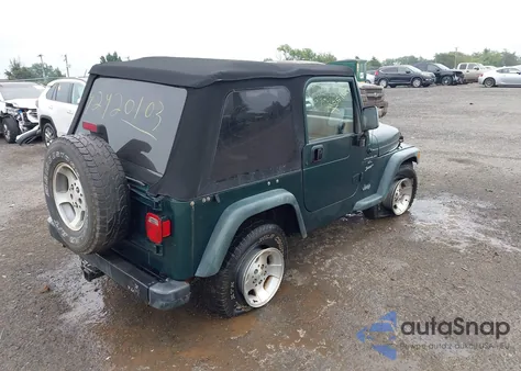 1999 Jeep Wrangler / Tj Sport из США, поврежденный, VIN 1J4FY19S9XP450755